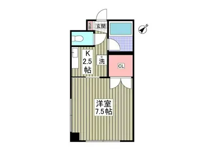 霞ヶ関サンビル(1K/2階)の間取り写真