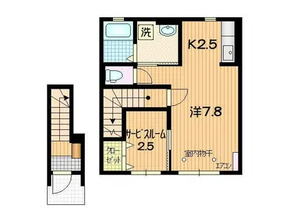 ニュー・ルミエール(1K/1階)の間取り写真