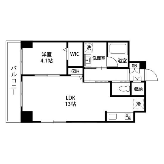 ONEHOUSE上杉(1LDK/5階)の間取り写真