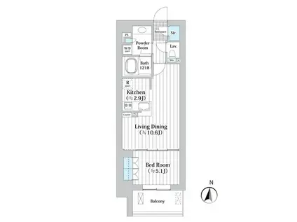 アビティグランデ砧(1LDK/3階)の間取り写真