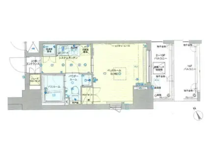 グランフォース町屋(1K/8階)の間取り写真