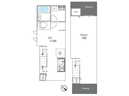 BESTRESIDENCE綾瀬(1LDK/2階)の間取り写真