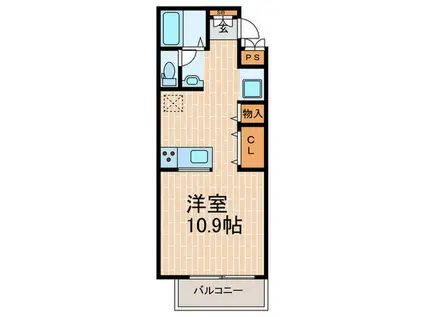 サンフィット甲子園(ワンルーム/2階)の間取り写真