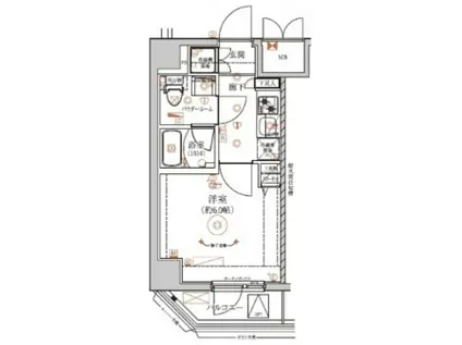 RELUXIA横濱吉野町II(1K/2階)の間取り写真