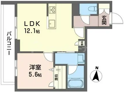 シャーメゾン ボヌール(1LDK/3階)の間取り写真