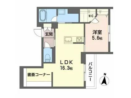 MONT BONHEUR(1LDK/3階)の間取り写真