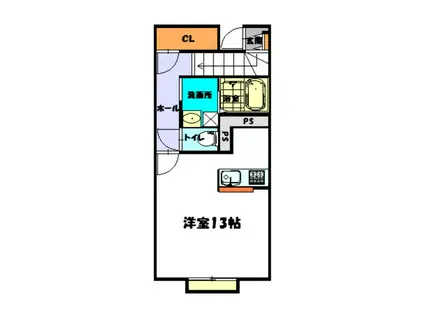 コナサン2(1K/2階)の間取り写真