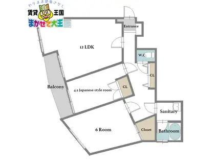 NYテラス(2LDK/3階)の間取り写真