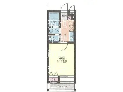 メゾンド・クレフ(1K/1階)の間取り写真