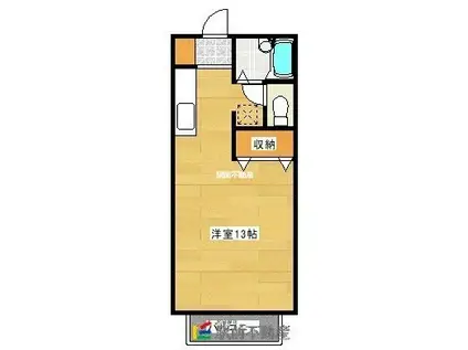 ラポール原田(ワンルーム/1階)の間取り写真