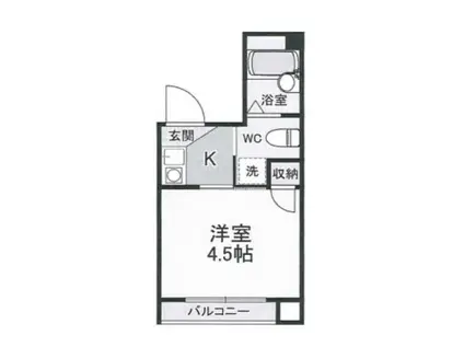 アルファ三ノ輪(1K/2階)の間取り写真