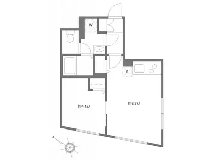 エルファーロ大塚IV(1LDK/2階)の間取り写真