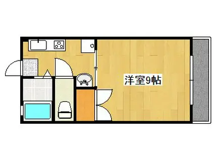 デビュース隼人(1K/2階)の間取り写真