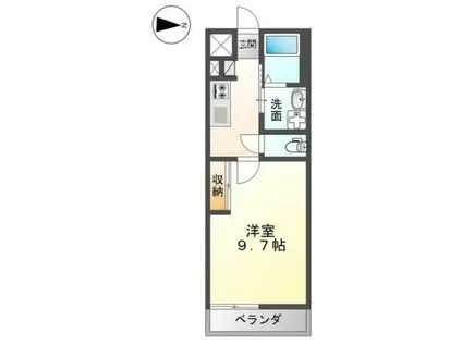 シェノン(1K/2階)の間取り写真