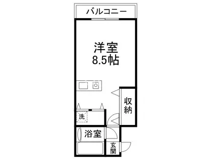 デトム・ワン西陣南(ワンルーム/3階)の間取り写真