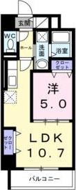 ウィングコート天王寺(1LDK/4階)の間取り写真