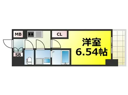 S-FORT大正リヴィエール(1K/10階)の間取り写真