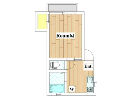 上杉アパート(1K/2階)の間取り写真