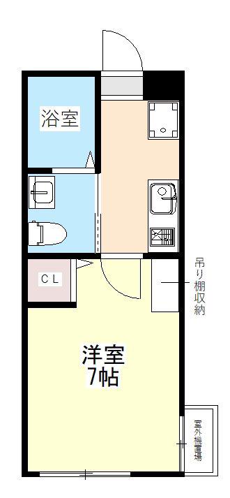 サンクトスコート京都駅北(1K/2階)の間取り写真