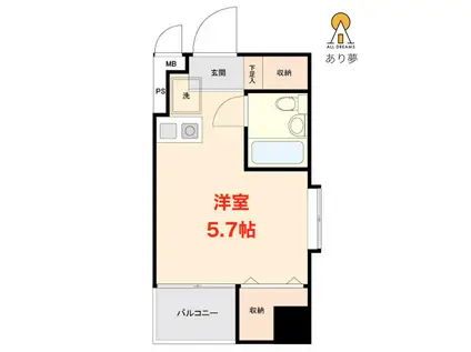 シーズ西横浜(ワンルーム/5階)の間取り写真