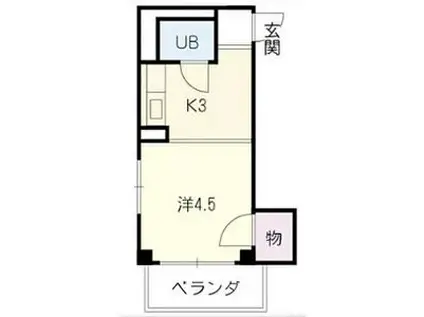 ハイツリトル松下(ワンルーム/3階)の間取り写真