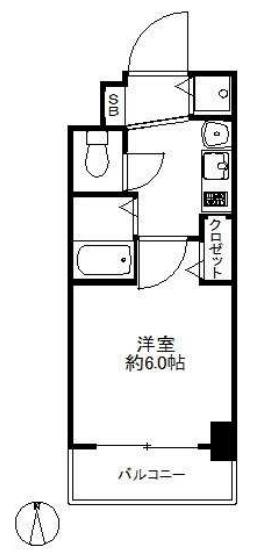 プレサンス東本町VOL.2(1K/9階)の間取り写真