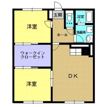 ベーシックパレス(2LDK/1階)の間取り写真