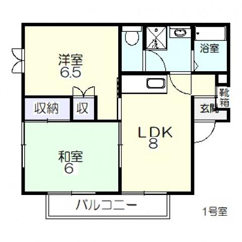 メゾニティ中須加(2LDK/2階)の間取り写真