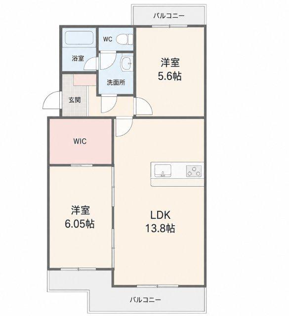 マンションエクシードII(2LDK/3階)の間取り写真