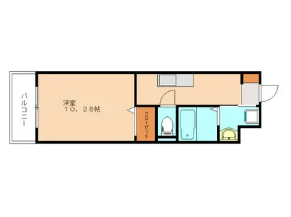 グランドツイン黒崎(1K/9階)の間取り写真