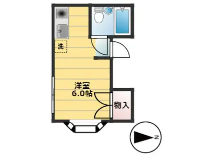 メゾンホンマ(ワンルーム/2階)の間取り写真