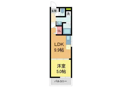 フジパレス池田南III(1LDK/2階)の間取り写真