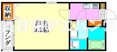 エリーゼヒルズ(1K/1階)の間取り写真