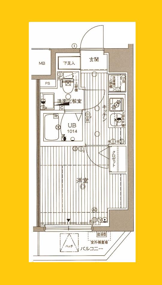 GROWS RESIDENCE YOKOHAMA OODOORI KO(1K/5階)の間取り写真