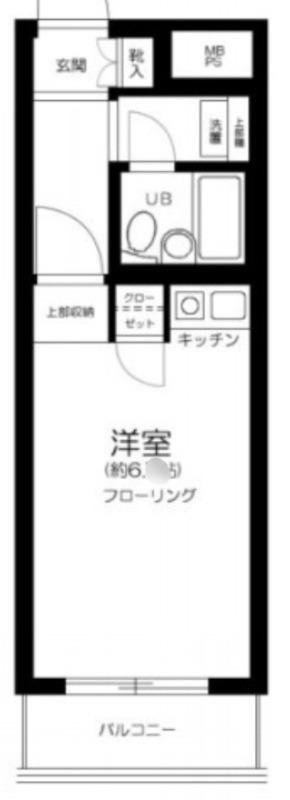 品川大井町スカイレジテル(ワンルーム/5階)の間取り写真