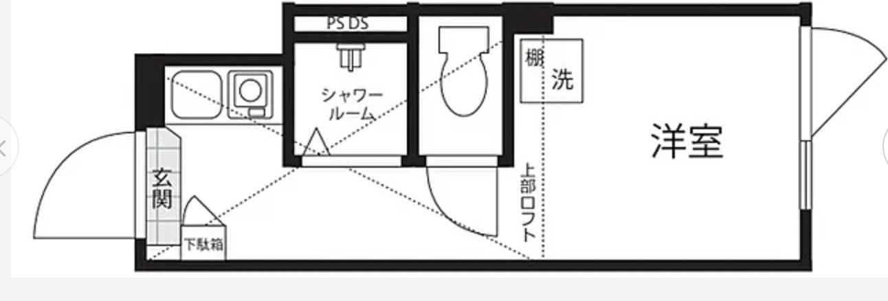 ノースヒル新宿ウエスト(ワンルーム/2階)の間取り写真