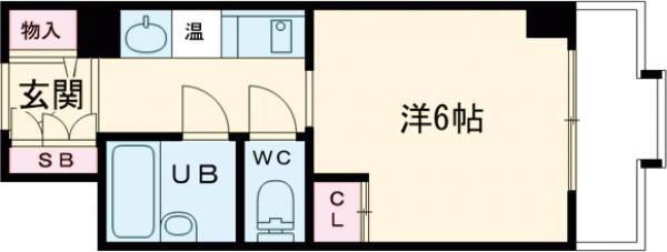 ウエストハウス IN LANI(ワンルーム/9階)の間取り写真