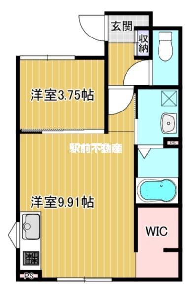 シャインラッシュI(1LDK/2階)の間取り写真