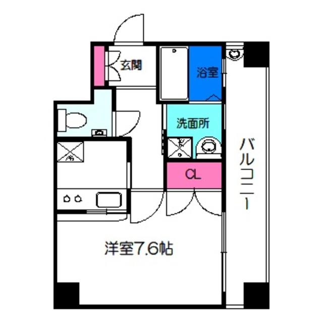 ARCO ROSA(1K/8階)の間取り写真
