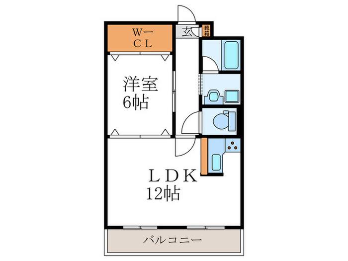ハイツDSK(1LDK/2階)の間取り写真