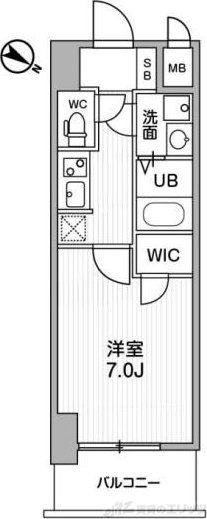LA DOUCEUR西天満(1K/13階)の間取り写真