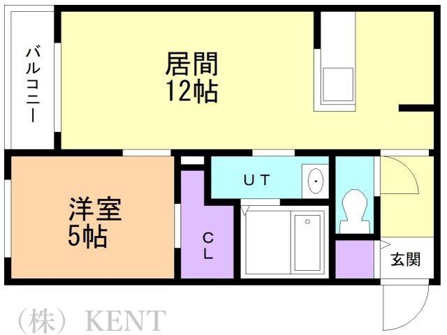 J・GATE 近代美術館(1LDK/1階)の間取り写真