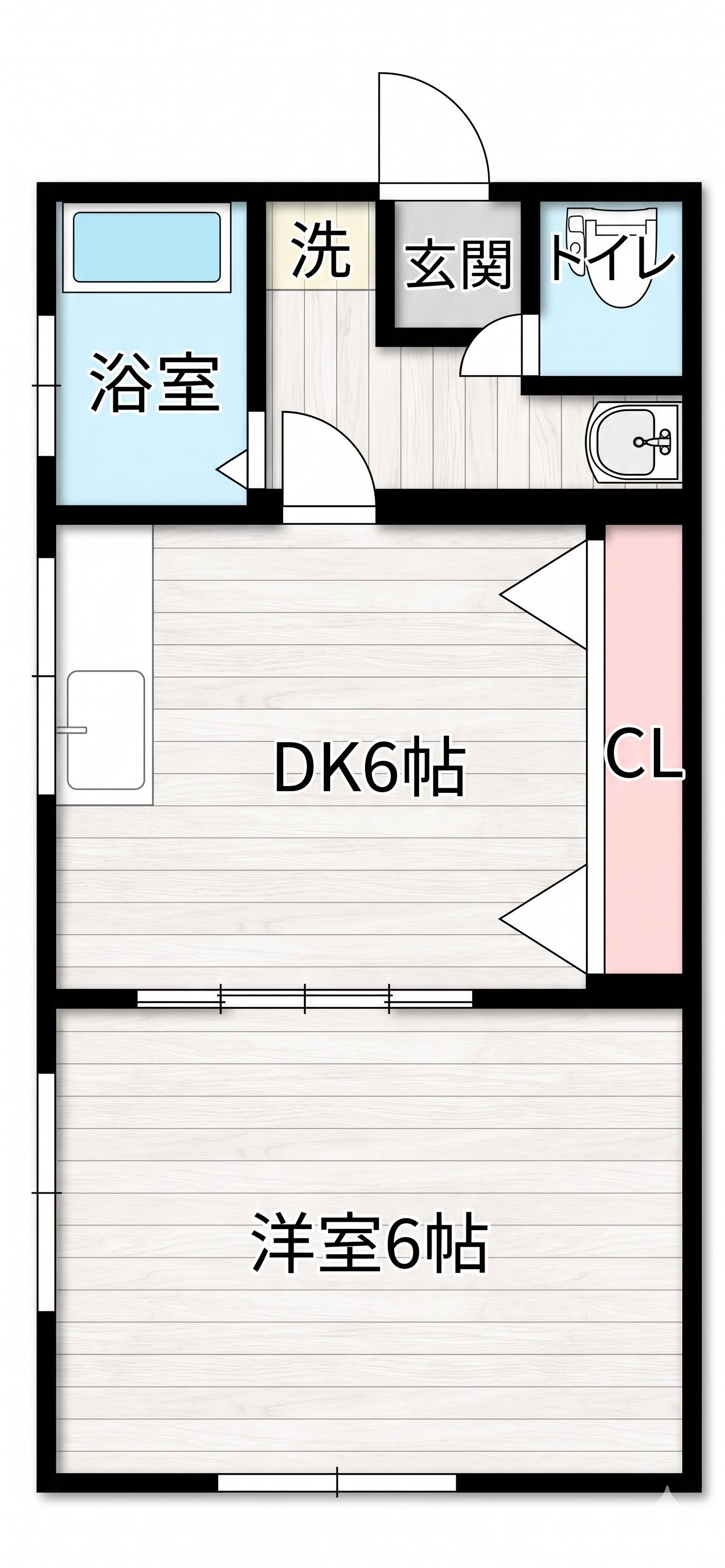 パークスクエア学芸大学(1DK/4階)の間取り写真