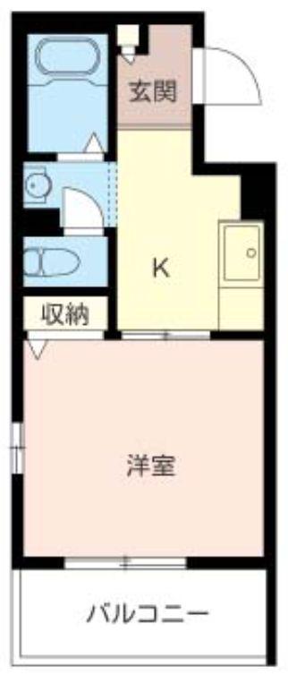 モエムマンション(1K/3階)の間取り写真