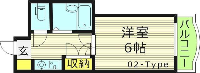 エスポアール京橋1番館(1K/5階)の間取り写真