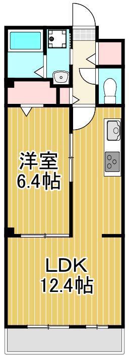 ブランノワレ(1LDK/3階)の間取り写真