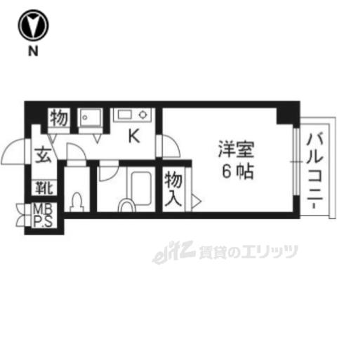 ライオンズマンション東山壱番館(1K/4階)の間取り写真