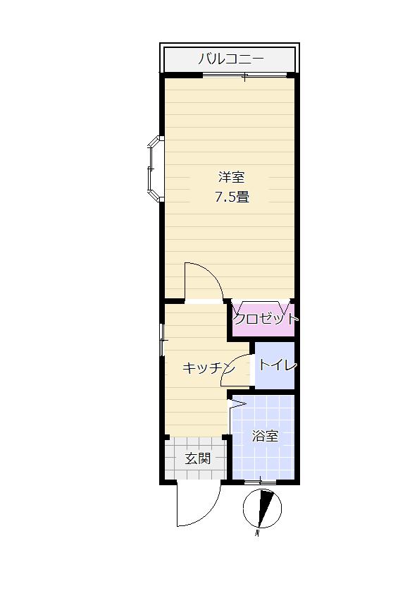 NOAH(1K/2階)の間取り写真