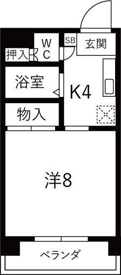 サングリーン新栄(1K/1階)の間取り写真