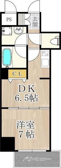 BGC難波タワー(1DK/10階)の間取り写真